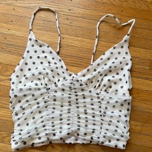 Urban Outfitters Cropped Polka Dot Tank